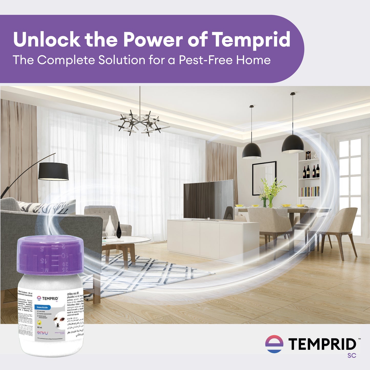 Temprid (50 ml) | Cockroach, Bedbugs And House Flies Control