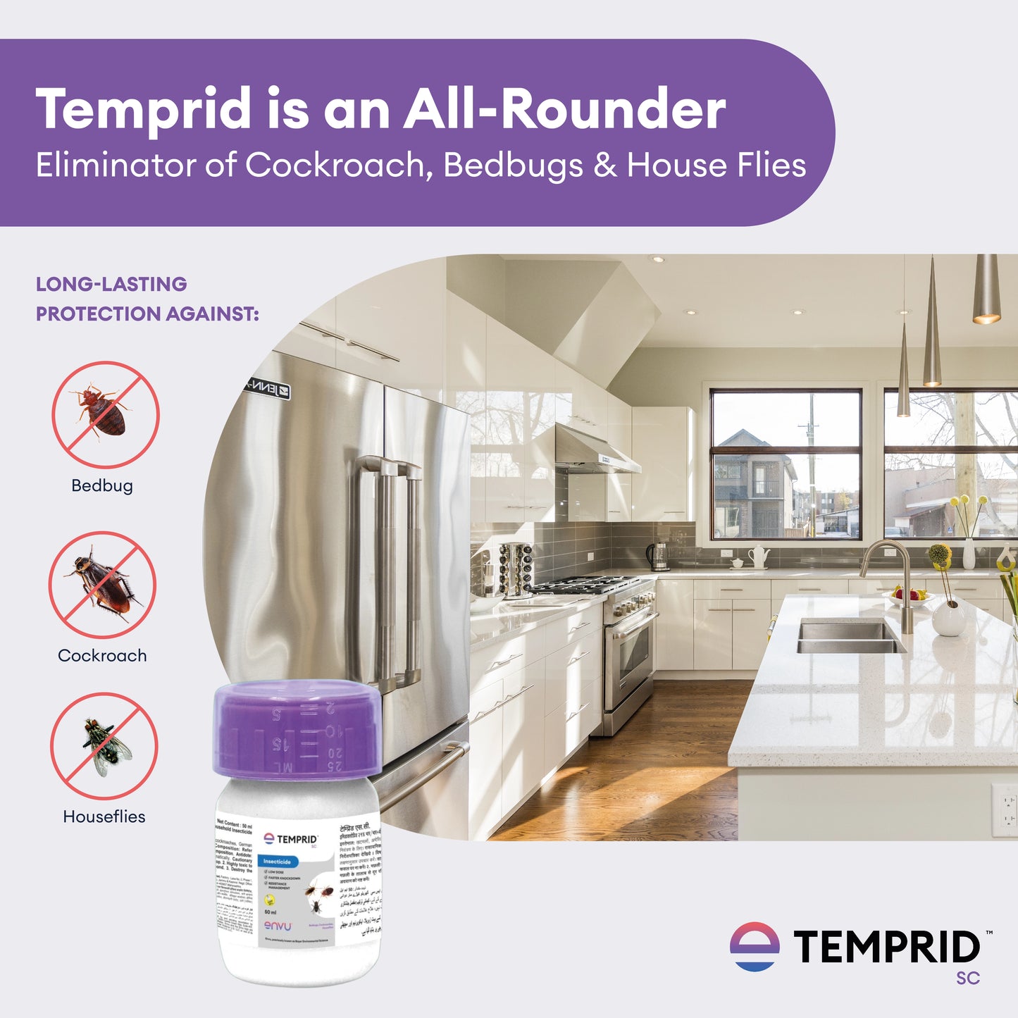Temprid (50 ml) | Cockroach, Bedbugs And House Flies Control