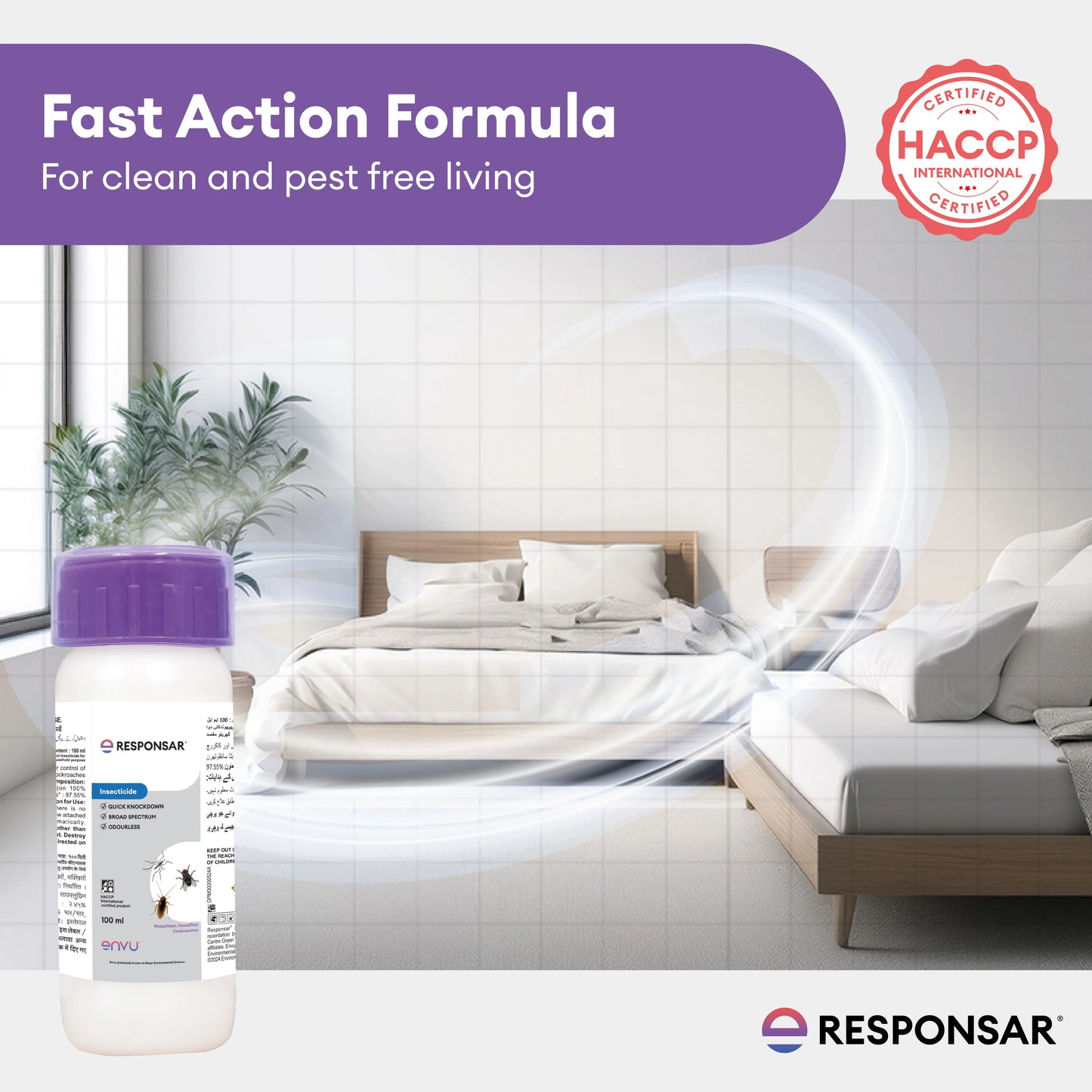 Responsar (100 ml) | Cockroach, Mosquito & Housefly Control