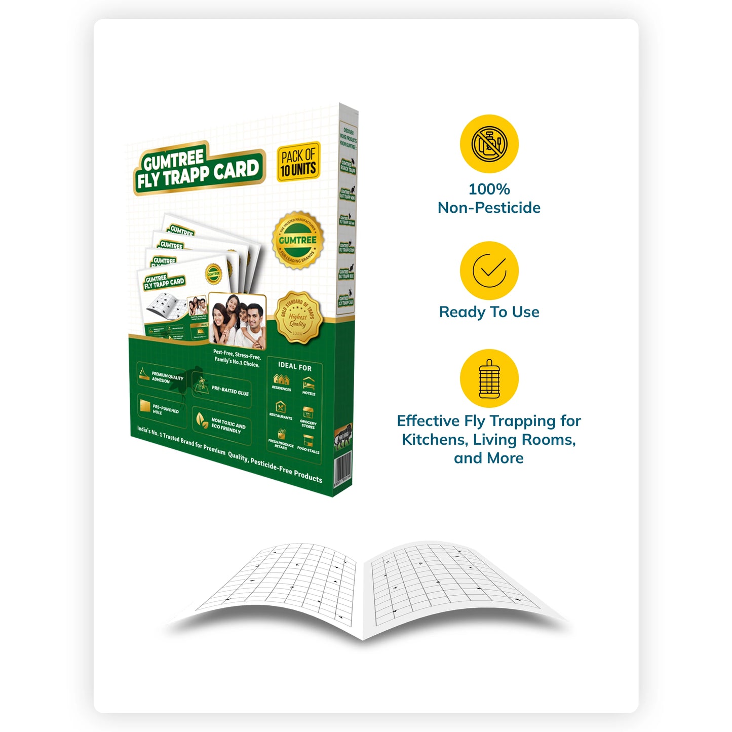 Gumtree Fly Trapp Card (Pack of 10 X 2Nos)