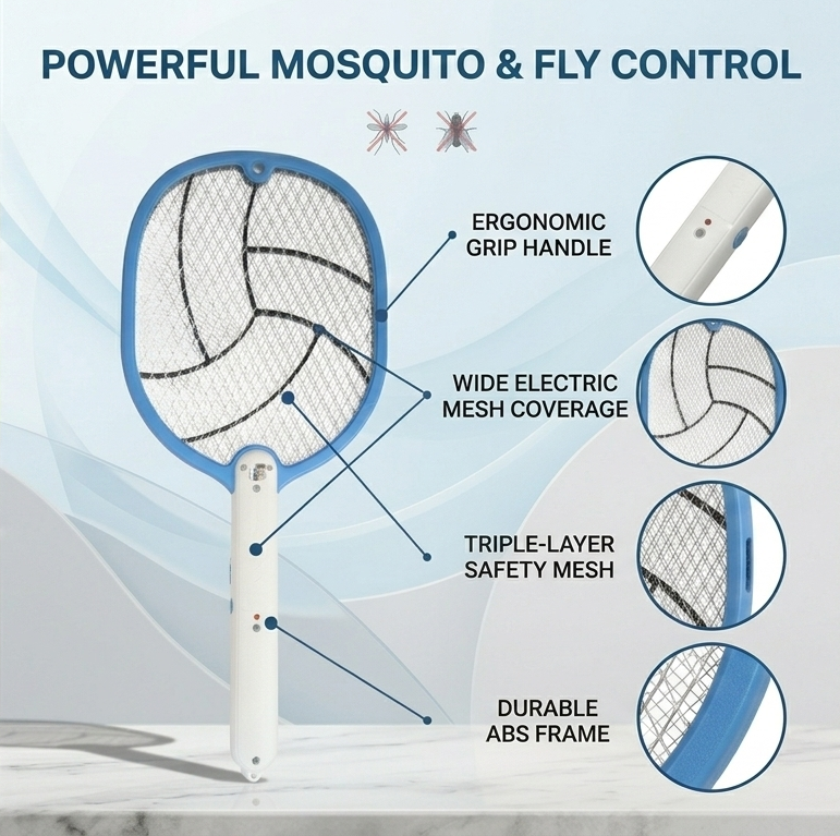 Anti Mosquito Rechargeable Bat / Racquet