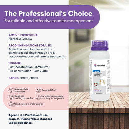 Agenda For Termite Control (Deemak Killer) - 500 Ml | Anti Termite Chemical For Pre And Post-Construction