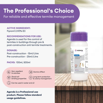 Agenda For Termite Control (Deemak Killer) - 100 Ml | Anti Termite Chemical For Pre And Post-Construction