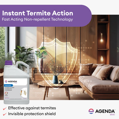 Agenda For Termite Control (Deemak Killer) - 5 L | Anti Termite Chemical For Pre And Post-Construction