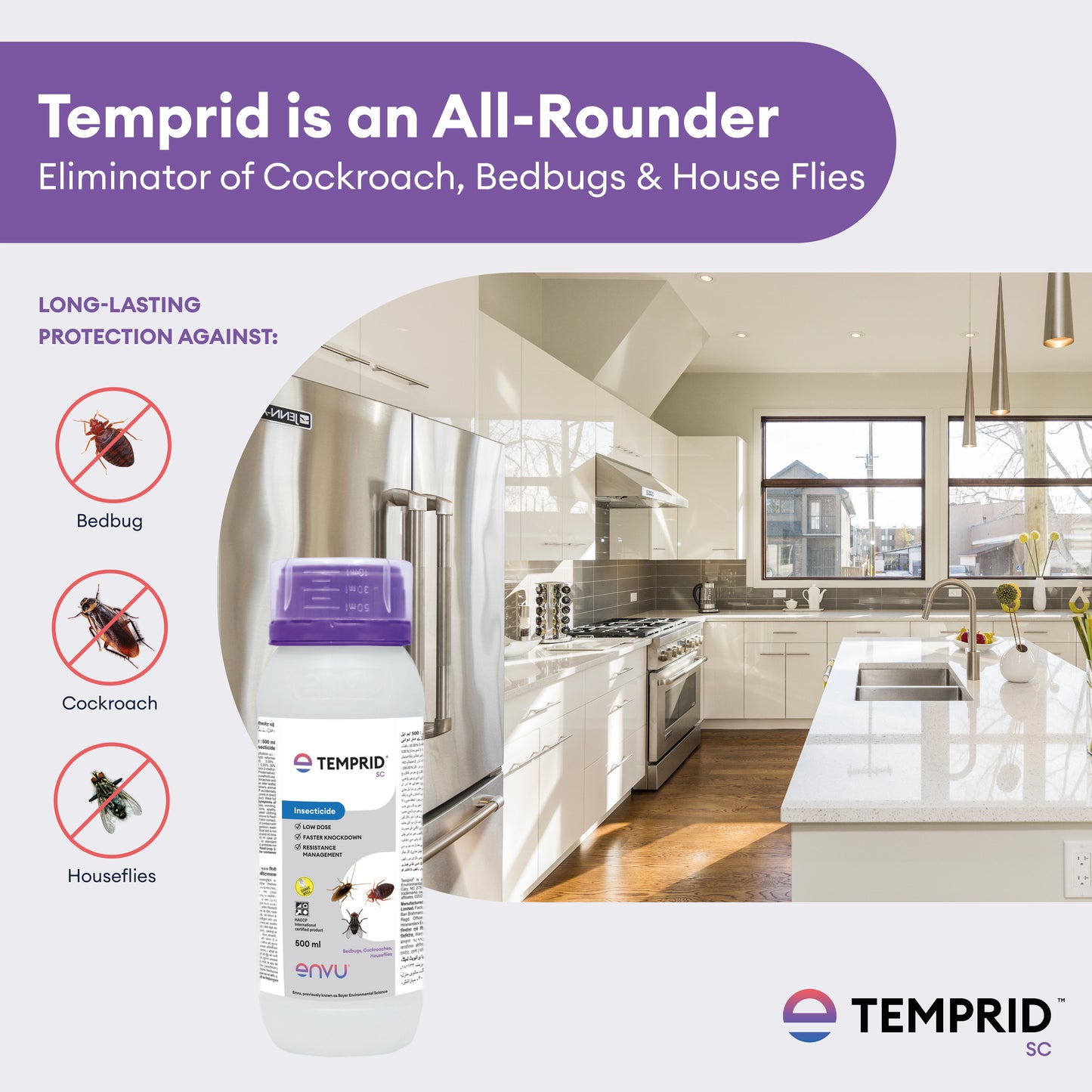 Temprid (500 ml) | Cockroach, Bedbugs And House Flies Control