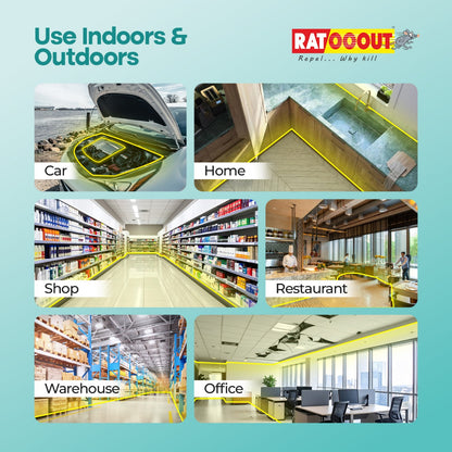 RatOoout Smell-Based Rat Repellent Spray | Natural Essential Oils Barrier to Repel Rats & Block Re-Entry | Non-Toxic, Kid & Pet Safe Rodent Control for Home, Kitchen, Car Engine, Warehouse