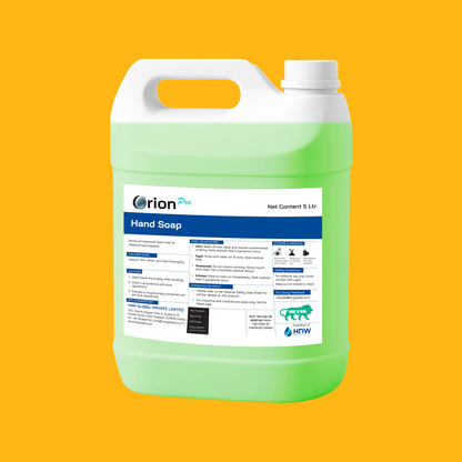 Orion Pro Hand Soap – 5 L | Handwash Liquid Refill Can| Antibacterial germ-protect | pH Balanced | Fragrance - Green Apple, Rose, Lemon, Lavender