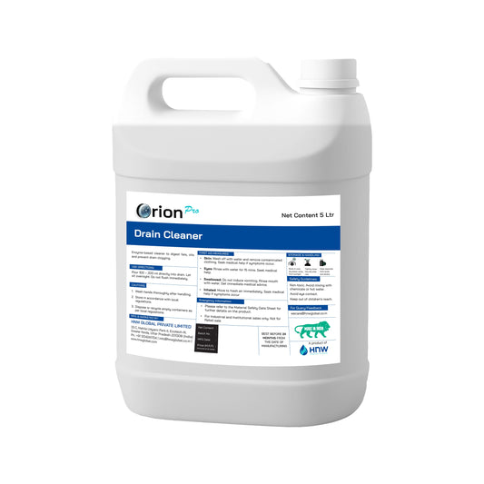 Orion Pro Drain Cleaner - 5 Litre | Enzyme-Based Drain Cleaner | Powerful Biological Formula for Grease Trap & Drain Maintenance