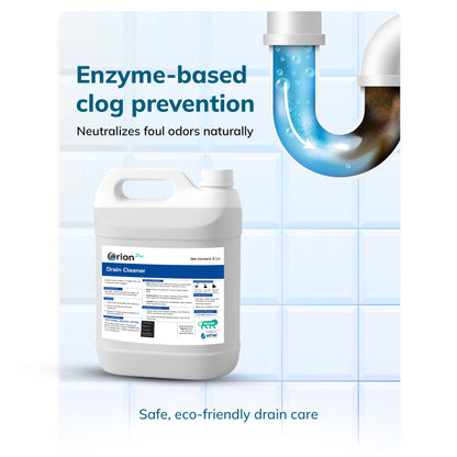 Orion Pro Drain Cleaner - 5 Litre | Enzyme-Based Drain Cleaner | Powerful Biological Formula for Grease Trap & Drain Maintenance