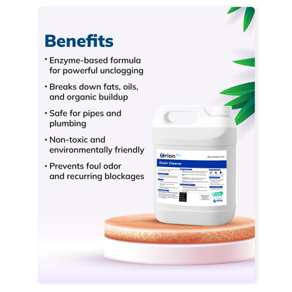 Orion Pro Drain Cleaner - 5 Litre | Enzyme-Based Drain Cleaner | Powerful Biological Formula for Grease Trap & Drain Maintenance