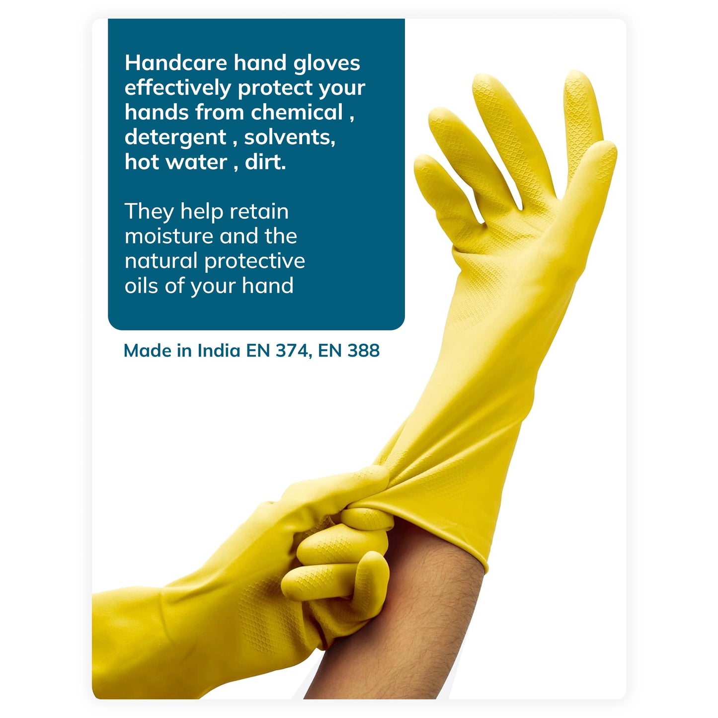 Chemical rubber gloved-Flockline