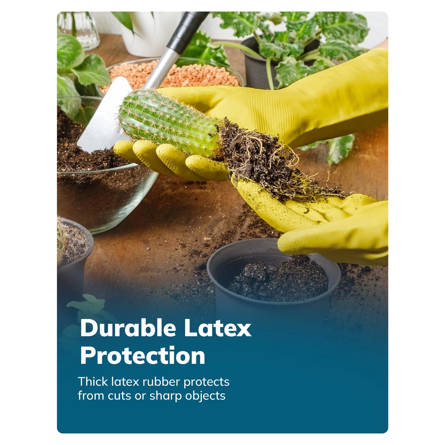Chemical rubber gloved-Flockline