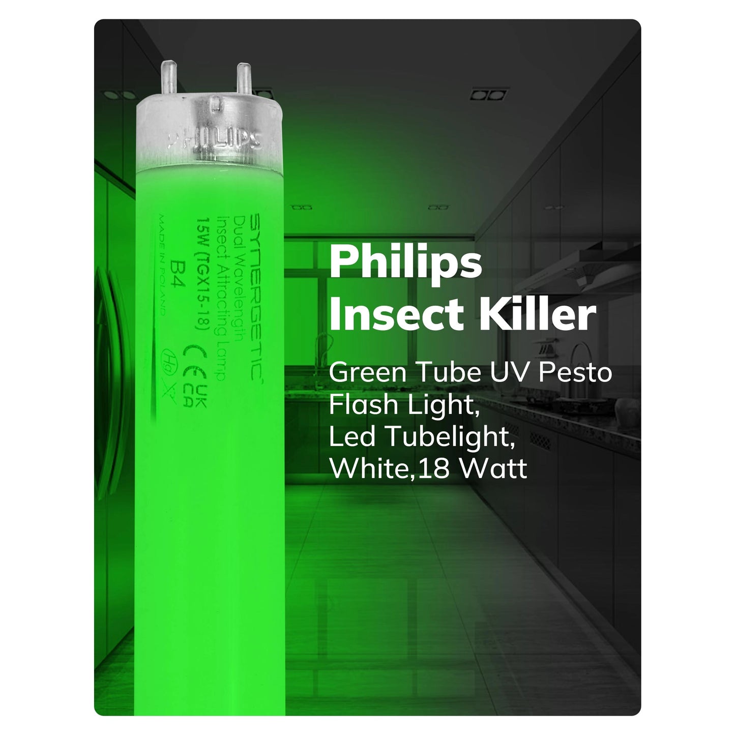 Synergetic 15 watt tube, Green Light