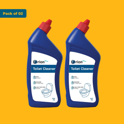Orion Pro Toilet Cleaner – 500ml (Pack of 2) | Heavy-Duty Disinfecting Toilet & Urinal Cleaner for Professional and Home Hygiene