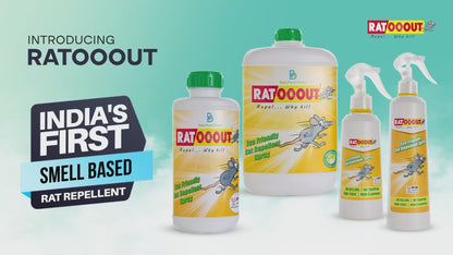 RatOoout Smell-Based Rat Repellent Spray | Natural Essential Oils Barrier to Repel Rats & Block Re-Entry | Non-Toxic, Kid & Pet Safe Rodent Control for Home, Kitchen, Car Engine, Warehouse